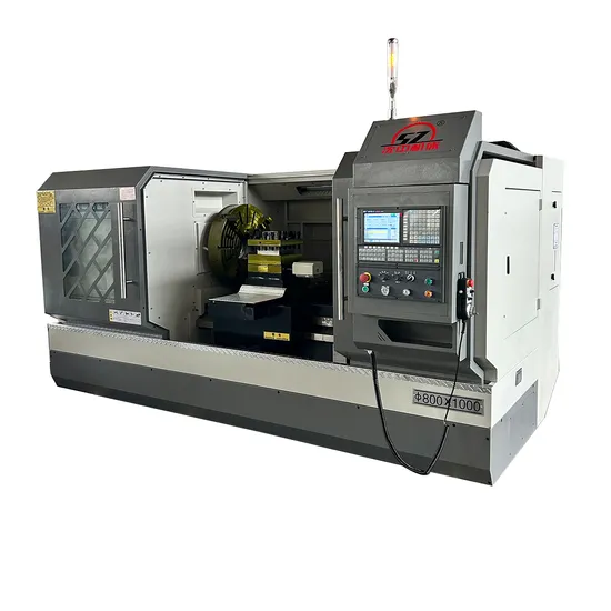 Horizontal Bed CNC Lathe with 2-Axis Metal Turning CNC Lathe Machine with Four Stations Tool Holder