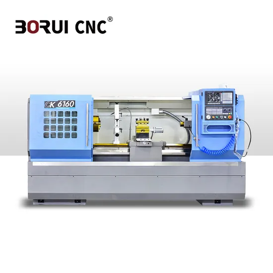 Borui Flat Bed CNC Lathe Equipment Ck6160 2 Axis GSK Controller