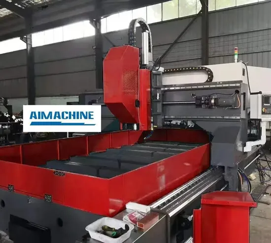 CNC Gantry Movable Double Worktable Steel Plate High Speed Drilling Milling Machine