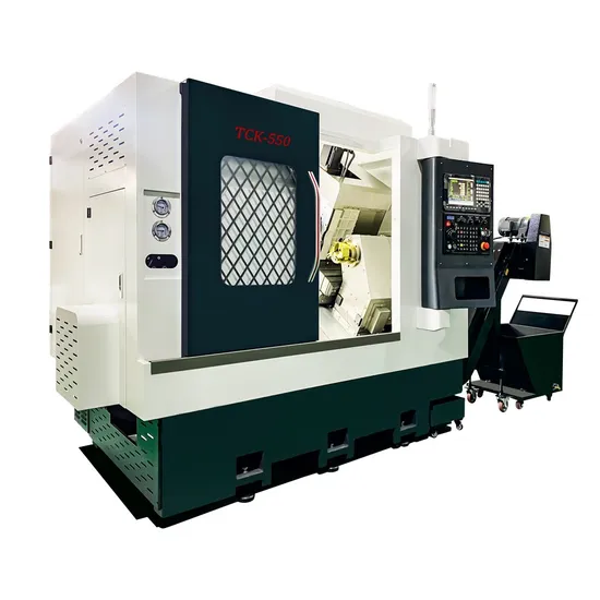 Double Spindle CNC Turning Milling Universal Lathe Machine with Power Turret CNC Lathe with Counter Spindle Tck-550