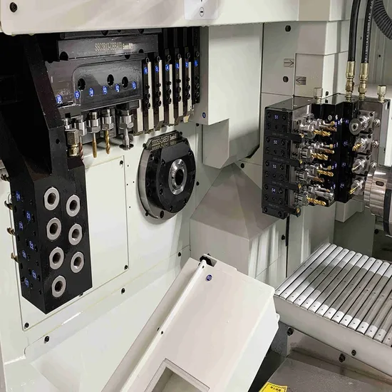 Economical 6 Axis CNC Machining Lathe Swiss Type for Metalworking Slm326m-4