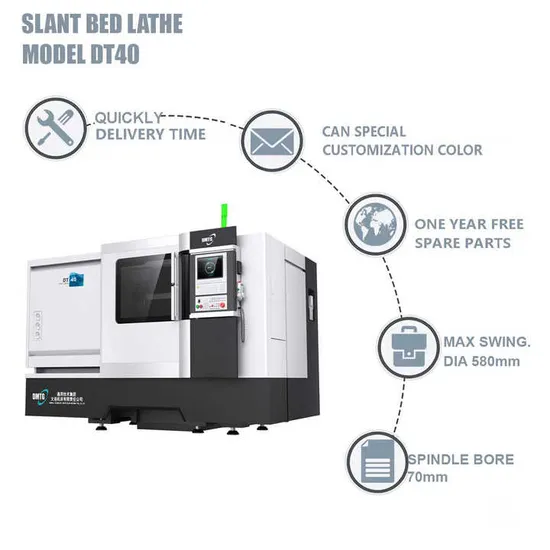 Dmtg Dt40 Torno CNC Novo CNC Slant Bed Turning Machine