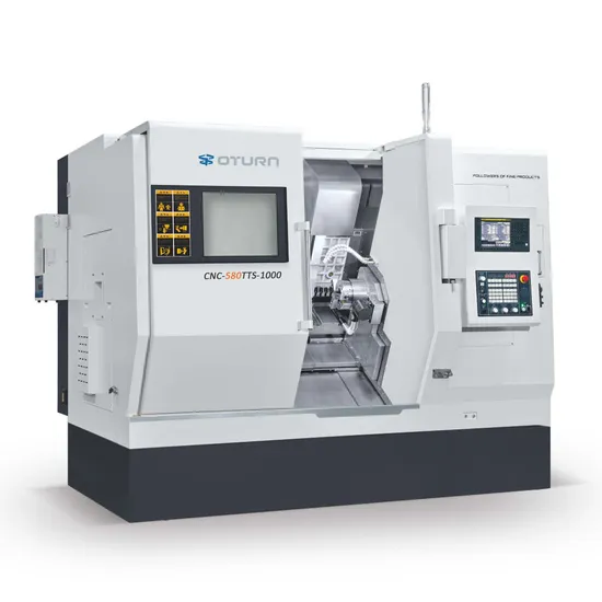 Oturncnc Heavy Duty Y-Axis Power Turret 580tts-1000 Double Twin Slant CNC Lathe Turning Center with Living Tools