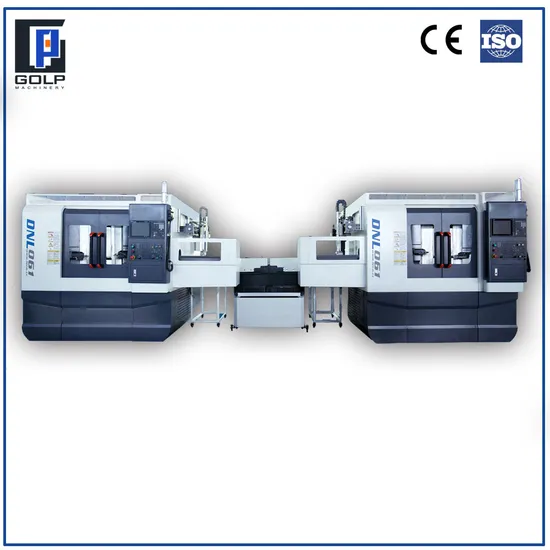 Double Heads Dual Two Spindle CNC Automatic Shaft Metal Turning Lathe for Mine Drill Bit