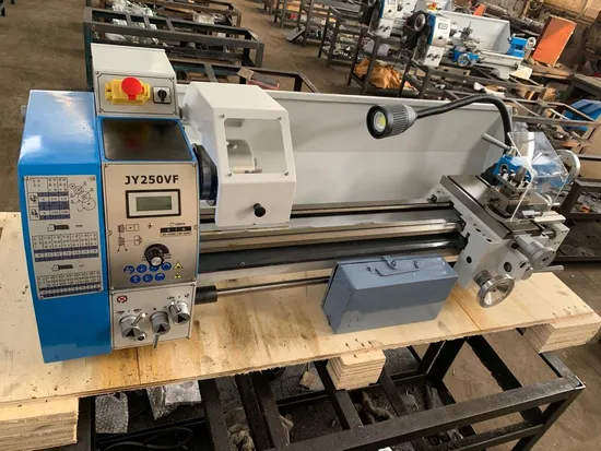 Mini Bench Lathe Senmo Metal Hobby Lathe Jy250vf Variable Speed Household Lathe