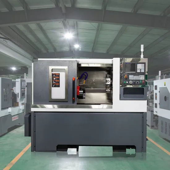 High Precision CNC Lathe Machine 8 Station Tool Turret Slant Bed CNC Turning Lathe Machine with Tailstock and GSK Controller