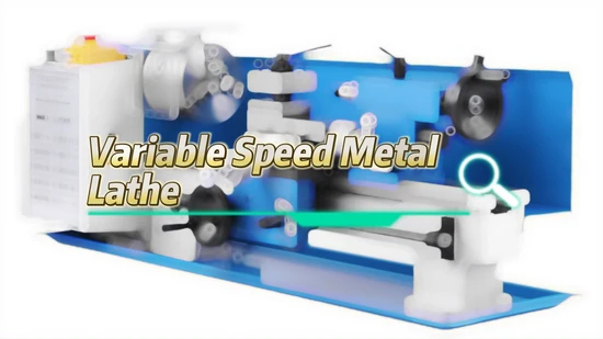 550W 50-2500 Rpm Variable Speed 7X14 Inch Bench Top Mini Metal Lathe