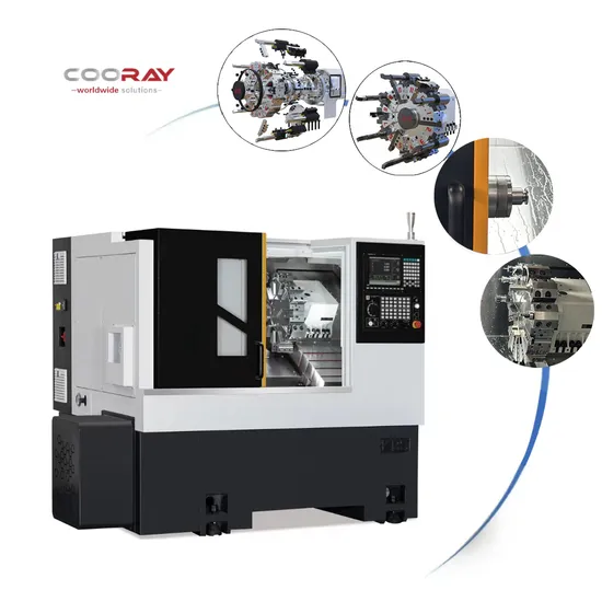 Cooray Crl200tl Mazak Design Static Turret Slant Bed Tailstock Fanuc/Siemens CNC Turning Lathe