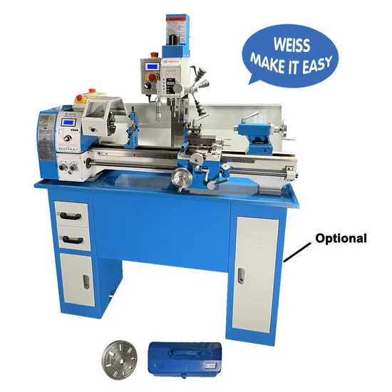 Weiss WBP250f Manual Lathe Machine with Milling Head
