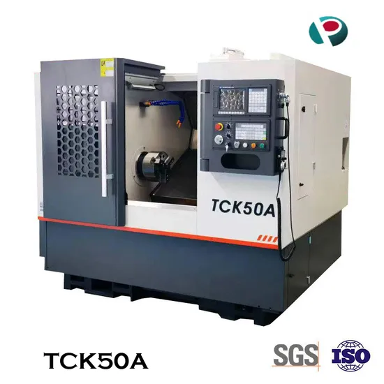 CNC Lathe Tck50A Slant Bed CNC Lathe with Single Shaft Power Head