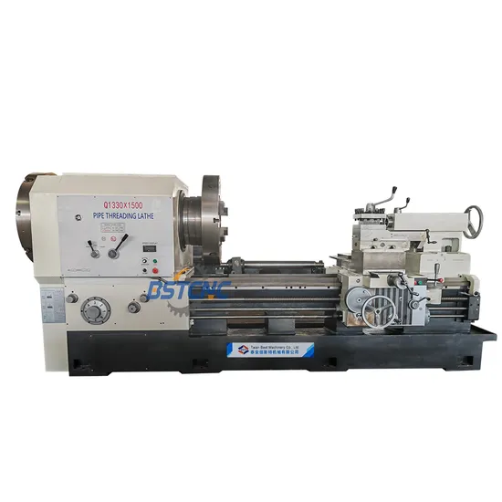 High Quality Large Spindle Hole Q1330 Universal Pipe Threading Lathe Machine