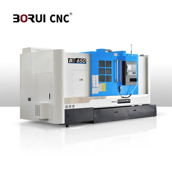 Factory Price Br-650-1000 CNC Lathe Machine Price Live Tooling Slant Bed CNC Lathe