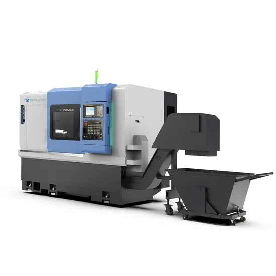 High Efficiency Oturn Double Spindle Slant Esy208ms CNC Lathe