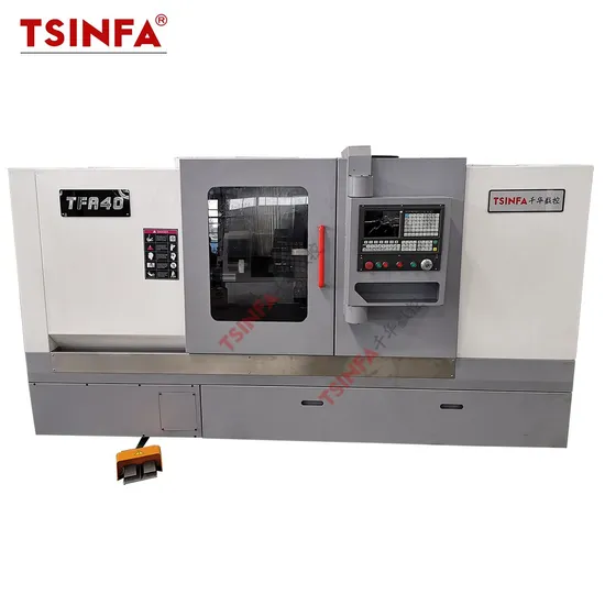 Tfa40 CNC Slant Bed Lathe Hydraulic Chuck Linnear Bed Center Turning 500mm
