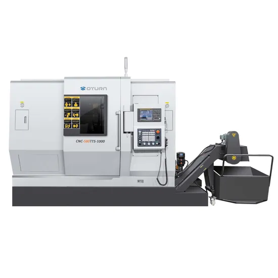 High Precision Automatic Slant CNC Lathe Machine Dual Twin Spindle CNC Turret Turning Center with Live Tooling