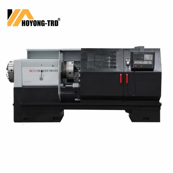 200mm Big Spindle Bore Pipe Threading Flat Bed CNC Lathe Qk1319 Oil Country Heavy Duty CNC Lathe