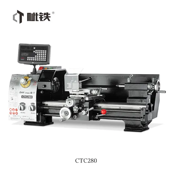 Small Metal Manual Lathe Machine Ctc280 with Dro and Quick Tool Changer