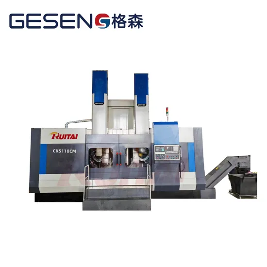 Ck5118cm CNC Lathe with Vertical Turning Tool Post Surface Grinding Machine OEM for Flange Valve Processing