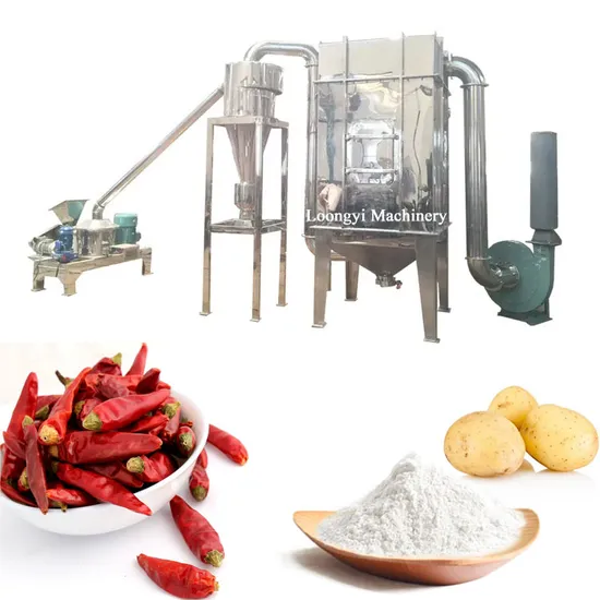 Loongyi Acm Matcha Gum Arabic Stainless Steel Rice Chilli Powder Grinding Machine