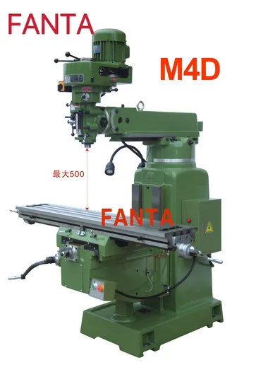 Fanta M4d Turret Milling Machine Spindle to Table Distance 500mm