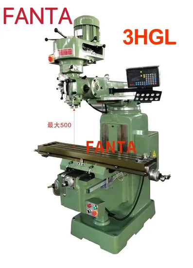 Fanta 3hgl Turret Milling Machine Spindle to Table Distance 500ml