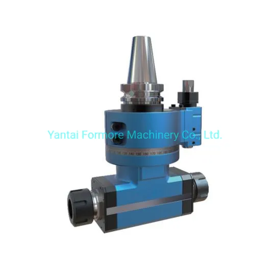 CNC Bt30 Bt40 Bt50 90 Degree Offsed Double Head AG90-Er40X2 Horizontal Right Angle Milling Head Tool Holder for CNC Machining Center