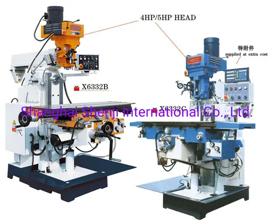 X6332b China Cheap Normal Turret Milling Machine