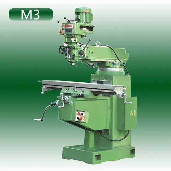 M3 High Precision Vertical Horizontal Turret Type Metal Universal Radial Milling Machine