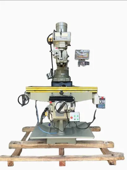 Compact Vertical Milling Machine with Adjustable Lifting Table Features