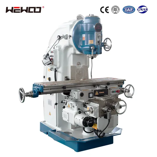 Universal Milling Machine 3 Axes Spindle Speed Step18 Heavy Duty Knee Type Vertical Milling Machine