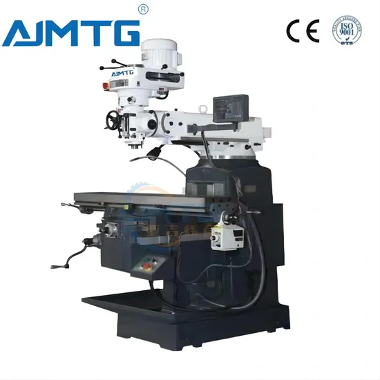 30 Years Factory Ajmtg Make 10X50 M3 Turret Milling Machine with 3 Axis Dro and 3 Axis Auto Power Feeders Graphite Milling Machines