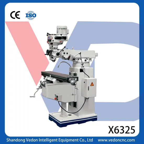 High Rigid X6325 Medium Duty Milling Machine 3 Axis Metal Universal Turret Milling Machine Swivel Head Milling Machine X6325 Vertical Milling Machine