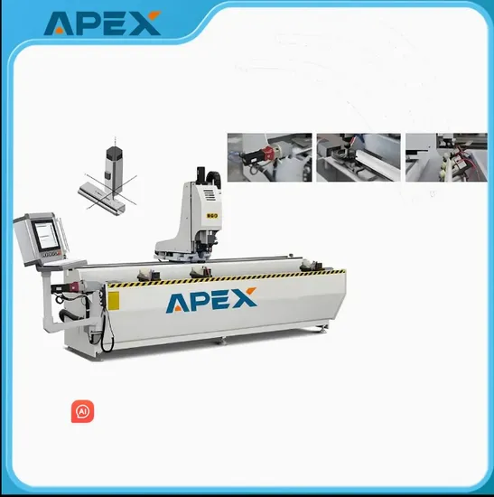 Aluminum PVC Automatic Window and Door Profile CNC Door Lock Hole Drilling Milling Machine