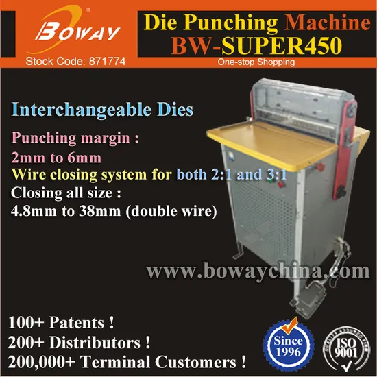 Electric Thin Calender Notebook Booklet Paper Binder Square Hole Drilling Machine