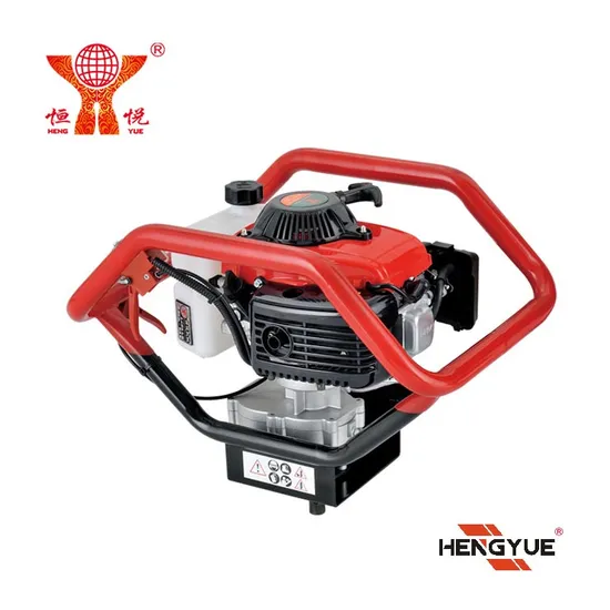 1 or 2 Men Operate Earth Auger Machine