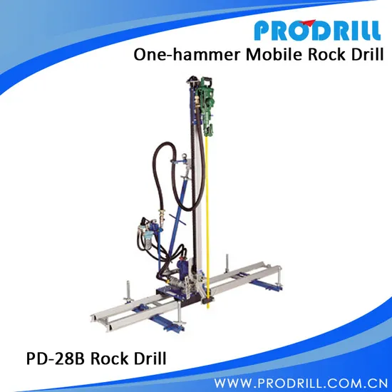 Pneumatic Mobile Rock Driller for Vertical Drilling in Quarry Mining