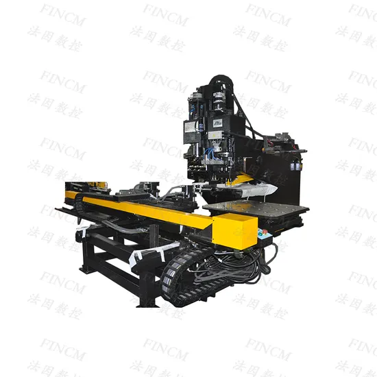High Voltage Substation Plate Punching Machine FINCM Steel Plate CNC Hydraulic Hole Press Punching Marking Machine