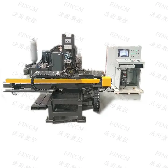 CNC Connection Plate Punching Machine FINCM Cnc Hydraulic Hole Marking 1200KN Punching Machine For Plate Steel