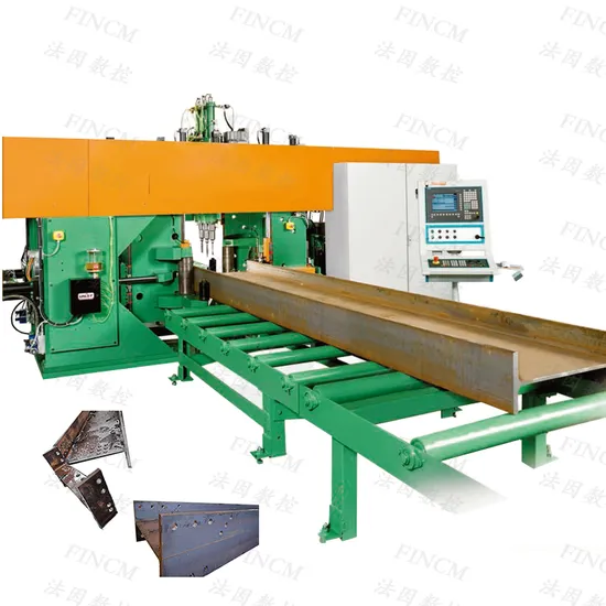 CNC Beam Drilling Sawing Production Machine FINCM CNC Hydraulic 3d H Beam Drilling Machine For Channel Steel