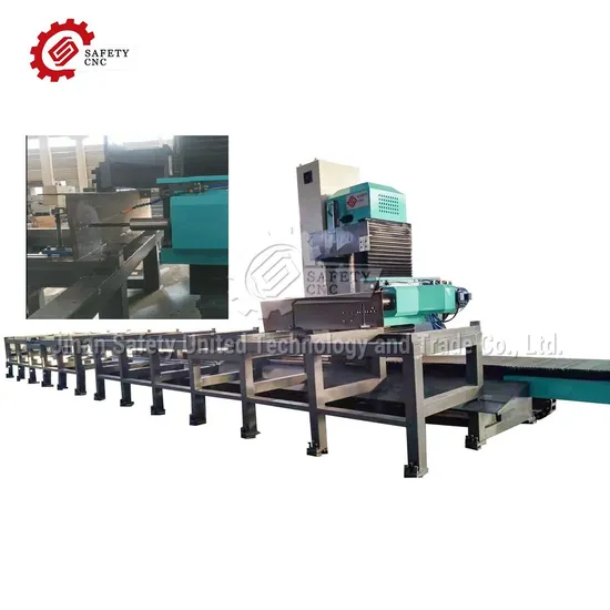 Universal Multi-Purpose CNC Horizontal Single-Shaft Drilling Machine for H-Beam, U-Channel, Angle Steel, Plate, Height of Web 700mm, Length 14m, Steel Structure
