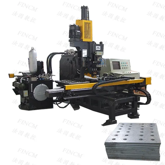 CNC Steel Plate Punching Drilling Marking Machine FINCM Steel Plates High-Speed CNC Hydraulic Punching Drilling Machines