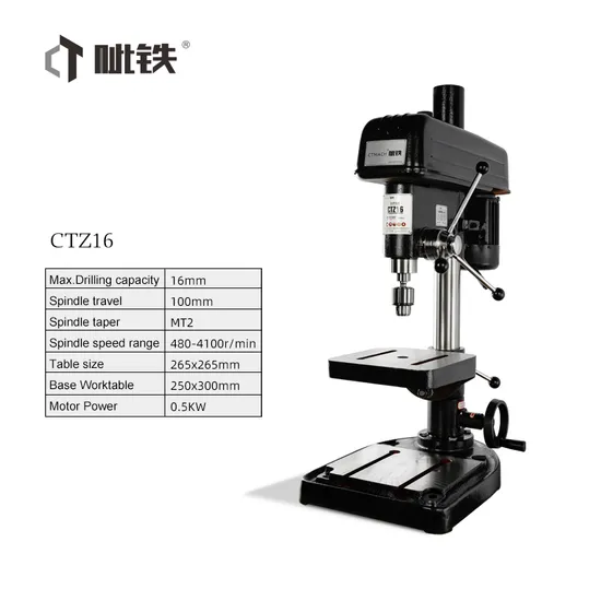 Easy Maintain Drill Press Vertical Bench Drill Press Drilling Machine Table Driller in China Ctz16