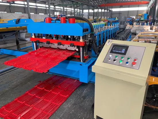 PLC Control Colored Cold Steel Glazed Roof Tile Making Machine /Step Tile Roofing Sheet Roll Forming Machine