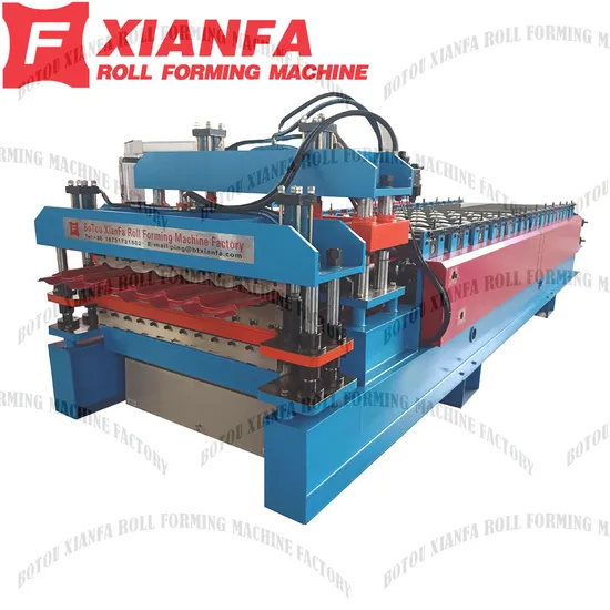 2 in 1 Russia Glazed Tile and Ibr Sheets Double Layer Metal Roof Sheet Forming Machine