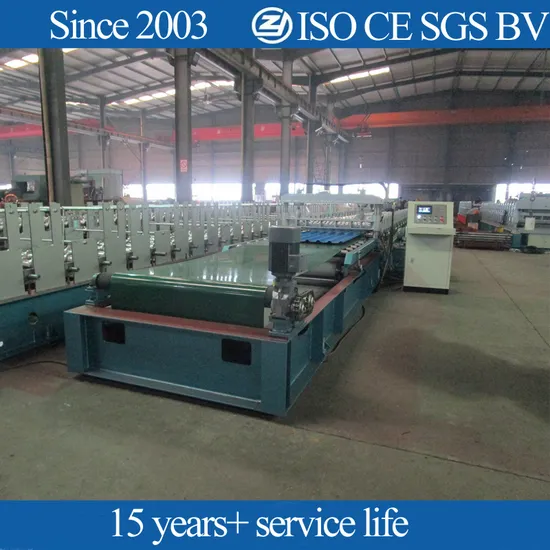 Lifetime Service High Quality Color Steel Metal Corrugated Single Layer Panel Roof Sheet Roll Forming/Making Machine with Flying Cutting