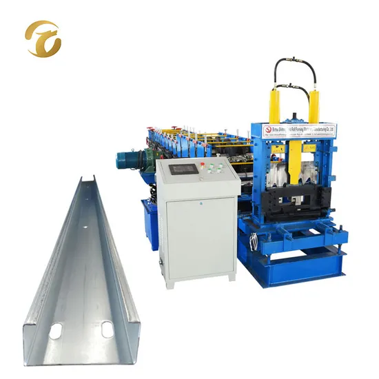 C Section Galvanized Steel Purlin Cold Roll Forming Machine From Chinese Manufacturer