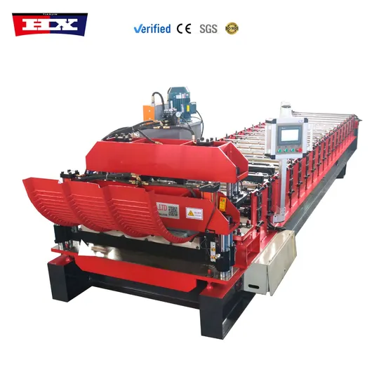 Automatic Custom Hydraulic Tr4 Steel Sheet Metal Curving Manufacturing Machinery Curved Roof Crimping Panel Roll Forming Making Machine