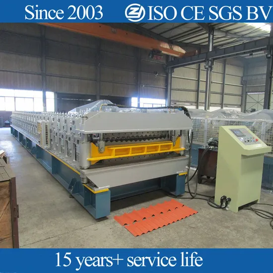 Factory Price Aluminum Galvanized Coils Color Steel Metal Trapezoidal Glazed Roof/Wall Panel Double Layer/Deck Cold Roll Forming Machine