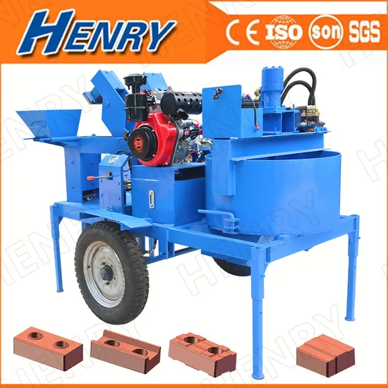 Diesel Mobile M7mi Twin Hydraform Brick Machine Soil / Clay Interlocking Brick Making Machine