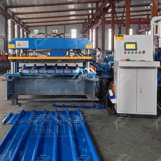 Gear Box Trapezoidal Profile Metal Roof Sheet Roll Forming Machine Galvanized Ibr Iron Roof Sheet Making Machine for Italy